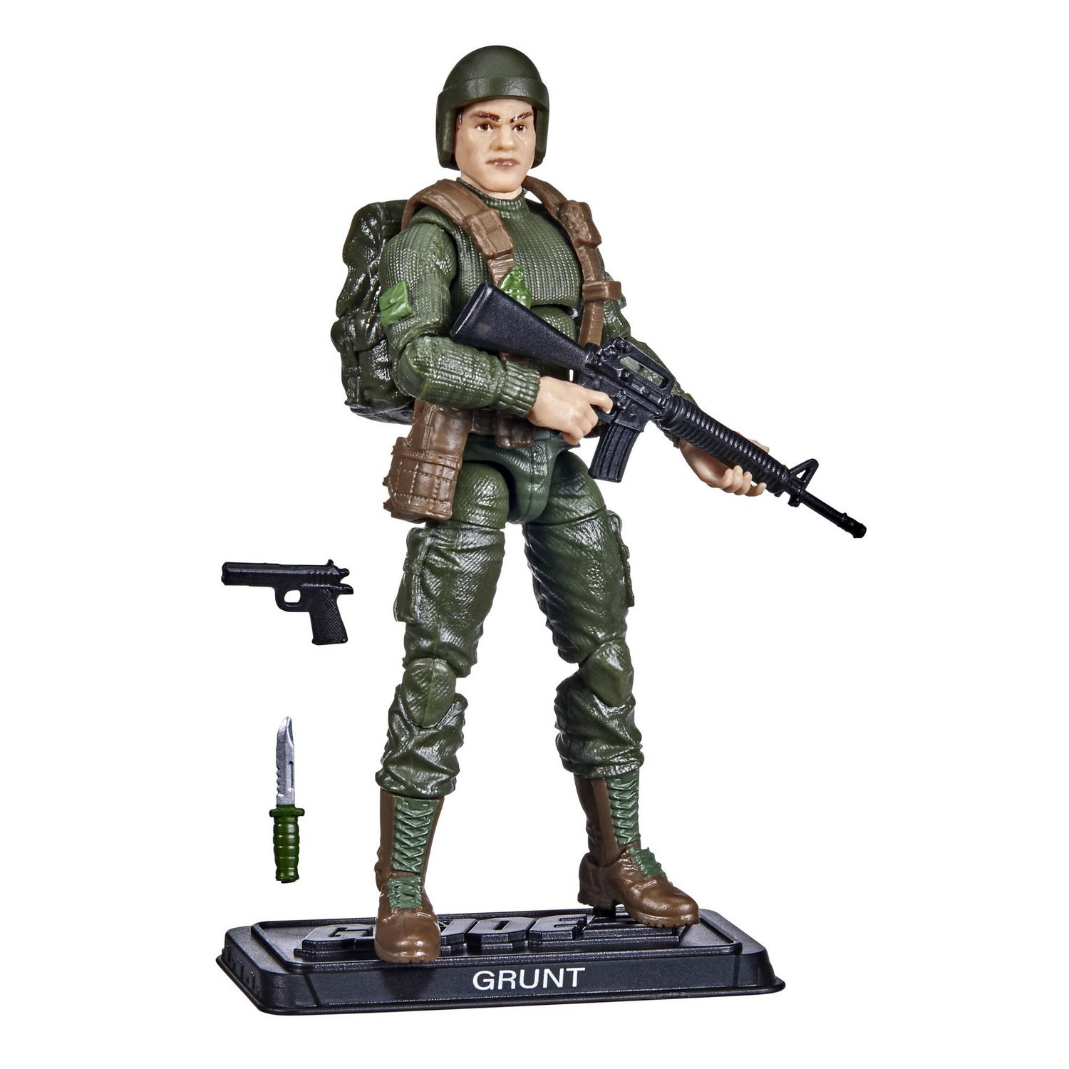 Collection rétro G.I. Joe, figurine de collection Robert “Grunt” Graves de 9,5 cm avec plusieurs accessoires, jouet pour enfants, dès 4 ans