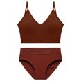 thumbnail image 4 of Bras Plus Size Women Convertible Bra Feature V-Neck Soft Bra Style W-785 Wine L, 4 of 4