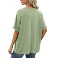 thumbnail image 2 of Bellella T-shirt d'Été pour Femmes à Manches Courtes, Col Rond, T-shirt Confortable, Chandail pour Dames, Vert Haricot, TG, 2 of 3