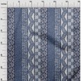 thumbnail image 3 of oneOone Silk Tabby Blue Fabric Mix Block Pattern Craft Projects Decor Fabric Printed By The Yard 42 Inch Wide, 3 of 4