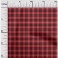 thumbnail image 2 of oneOone Cotton Silk Red Fabric Check Craft Projects Decor Fabric Printed By The Yard 42 Inch Wide, 2 of 4