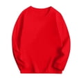 thumbnail image 4 of WUANDIXFA Chandails à Manches Longues pour Filles Enfants Garçons Automne Coton T-Shirts à Col Rond à Manches Longues Tee Hauts Rouge, 9-10 Ans, 4 of 4