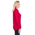 thumbnail image 3 of Ladies' CrownLux Performance Plaited Long-Sleeve Polo - RED - 2XL, 3 of 3