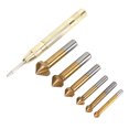 thumbnail image 3 of Perforateur, 6pcs Chanfrein Perceuse Foret Centre Chanfrein Foret Biseauter Atteindre Plus, 3 of 12