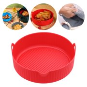 TIMIFIS Food Grade Silicone Air Fryer Silicone Pot,Easy Cleaning Air Fryer Liners Reusable Air Fryer Silicone Baking Tray Round,Non Stick Food Safe Air fryers Oven Accessories