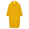 thumbnail image 4 of Pitauce Ponchos de Pluie Longs à Capuche pour Hommes, Fermeture Éclair Complète, Imperméables, Vestes de Pluie Compressibles pour Course, Randonnée, Cyclisme, Manteau de Pluie avec Poches, 4 of 9