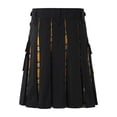thumbnail image 4 of Jupe Plissée à Carreaux Style Écossais avec Poches Contrastantes pour Homme - Matériau Durable, Tenue Décontractée, 4 of 4