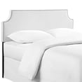thumbnail image 3 of Hawthorne Collection Faux Leather Upholstered King Headboard in White, 3 of 4