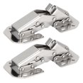 thumbnail image 2 of Buffer Hinge, 2Set 104x44x40mm Nickel Plating Bridge Hinge With Screws For Bookcases For Wardrobe Furniture For Closet Cabinet, 2 of 8