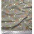 thumbnail image 1 of Soimoi Green Cotton Poplin Fabric Text & Fish Ocean Printed Fabric 1 Yard 42 Inch Wide, 1 of 1