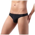 thumbnail image 2 of Culottes pour Hommes Aguichant Culottes Bikini pour Hommes Demi-Hanche Taille Basse Culottes Rayées Colorées, 2 of 9