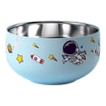 thumbnail image 1 of Large Stainless Steel Bowl Stainless Steel Household Childrens Cartoon Soup Rice Bowl Double-Layer Heat Insulation Anti-Scald Bowl Household Fruit Instant Noodles Bowl Tableware, 1 of 5