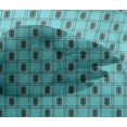 thumbnail image 4 of oneOone Viscose Chiffon Fabric Swirl & Check Ikat Decor Fabric Printed BTY 42 Inch Wide, 4 of 4