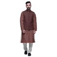 thumbnail image 1 of Atasi Ensemble Kurta Pyjama Ethnique Classique à Manches Longues Imprimé pour Hommes Tenue Décontractée, 1 of 5
