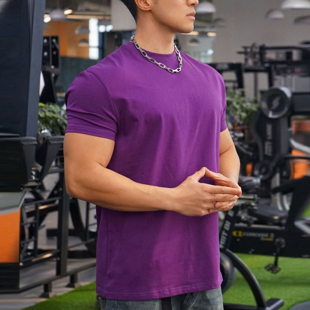 Weiqiqre T-Shirts pour Homme à Blocs de Couleur T-Shirts Décontractés Performance Extérieure Manches Courtes Rafraîchissant en Soie Glacée T-Shirt de Course