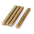 thumbnail image 1 of Unique Bargains 1.25mm Pitch M8 x 58mm Metal Threaded Rod Bar Bronze Tone 4 Pcs, 1 of 1