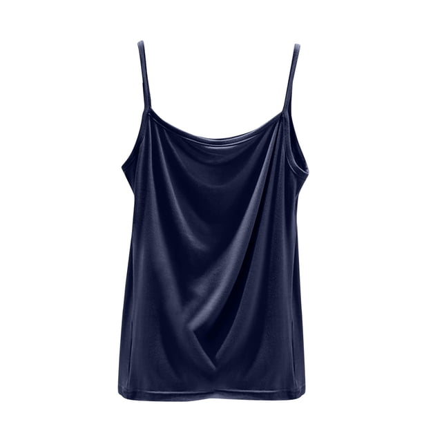 AherBiu Womens Tank Tops Loose Solid Color Basic Camisole Soft Comfy Summer Spaghetti Straps Pajams Homewear