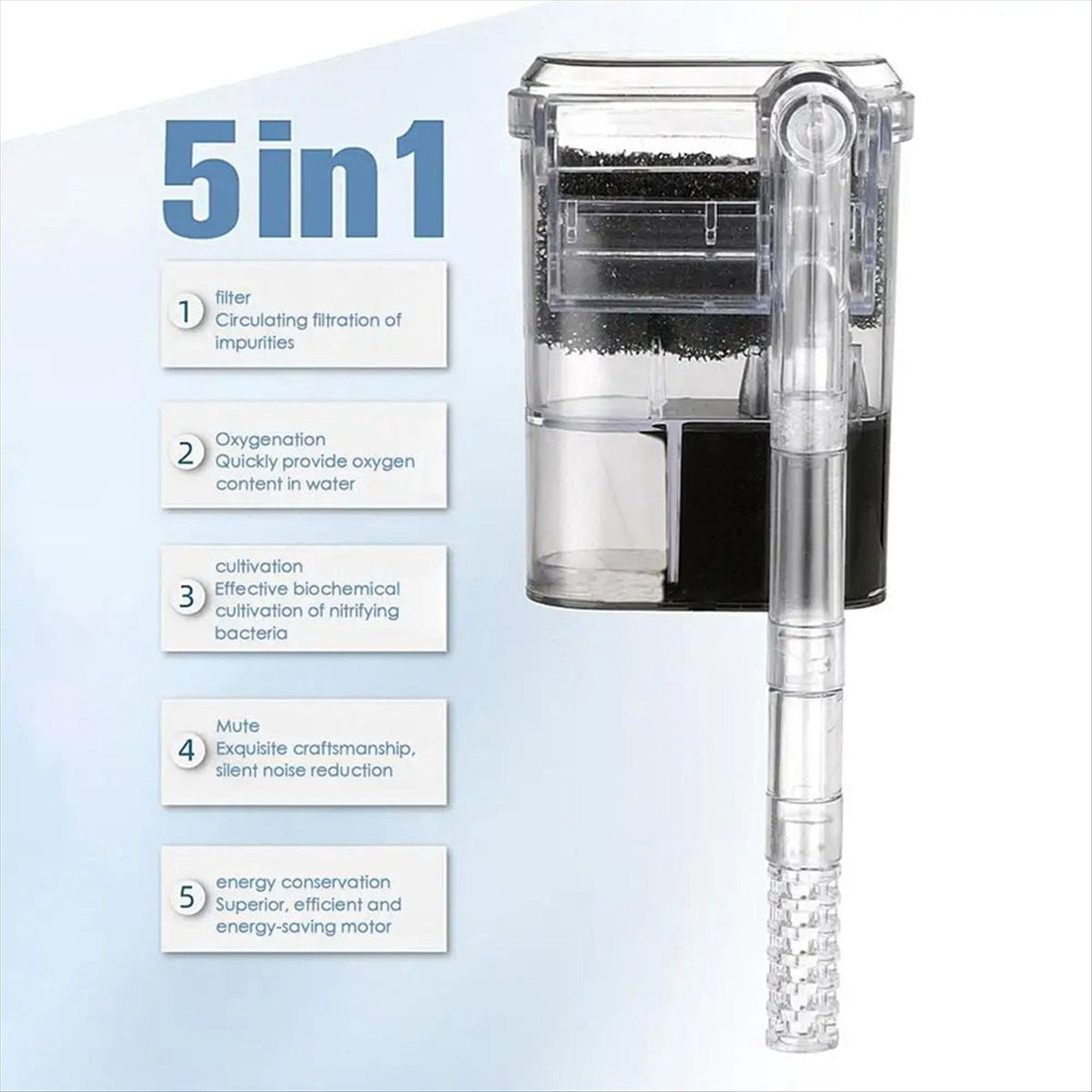 Aquarium Filter Quiet Fish Tank Filters Quiet Fish Tank Filters Adjustable Flows Filter External Tank Filter Aquarium,1 * Aquarium Filter