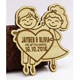 thumbnail image 1 of 50 Save The Date Wooden Magnet Custom Engraved Wooden Magnet Rustic Wedding Announcements Idea, 1 of 2