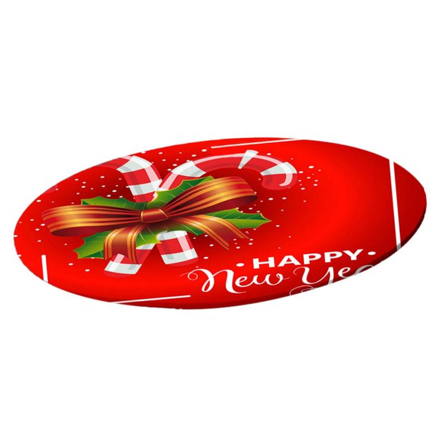 Abbracc Christmas Table Cloth for 47inch Round Dining Candy Cane