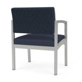 thumbnail image 5 of Lenox Steel Reception Waiting Oversize Guest Chair / Silver Steel / Blue / Blue, 5 of 5