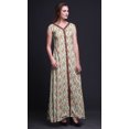 thumbnail image 3 of Bimba Feuilles Femmes Imprimé Fente avant Sans Manches Maxi Été Longue Robe Décontractée-Xx-Grand, 3 of 5