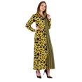 thumbnail image 2 of Bimba Robe Chemise Maxi Imprimée à Manches Longues pour Femmes, Coupe Ample Décontractée, Boutonnée, 2 of 7