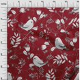 thumbnail image 3 of oneOone Viscose Chiffon Maroon Fabric Rooster Cock Craft Projects Decor Fabric Printed By The Yard 42 Inch Wide, 3 of 4