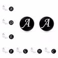 thumbnail image 2 of pitrice 1 Pair Men's Letter Cufflink Wedding Formal Initial Alphabet Stainless Steel Cufflink, Letter G, 2 of 8
