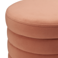 thumbnail image 4 of Bouclair Pink Velvet Ottoman with Storage, 4 of 7