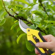 Garden Pruning Shears Stainless Steel Blades, Handheld Ratchet Pruner, Ergonomic Bypass Garden Clippers, Labor-saving Tree Branch Hedge Rose Cutting Tool, Home Gardening Tool