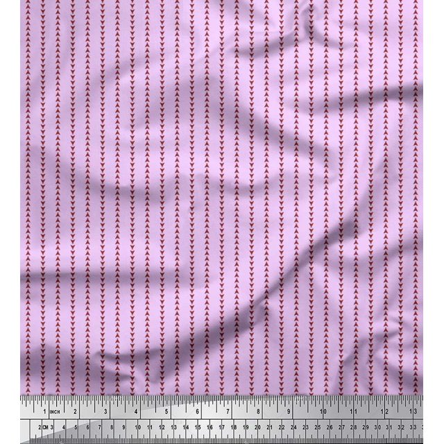 Soimoi Rayon Fabric Triangle Shirting Print Fabric by The Yard 56 Inch Wide