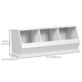 thumbnail image 3 of HOMCOM Armoire de rangement, armoire de cuisine à 3 compartiments, blanc, 3 of 10