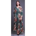 thumbnail image 2 of Bimba Kaftan Long de Plage à Fleurs pour Femmes, Tenue de Plage, Couvre-Maillot de Bikini, Robe Maxi - TG-3X, 2 of 5