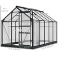 thumbnail image 3 of Outsunny Greenhouse, Walk-In Hot House, Clear PC Board with Sliding Door, 3 of 10