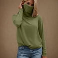thumbnail image 4 of BiZtdJrK Womens Sun Protection Going Out Shirts with Face Mask Summer Breathable Long Sleeve Sunshirt Rash Guard Beach Tops Mint Green M Spring Savings, 4 of 5