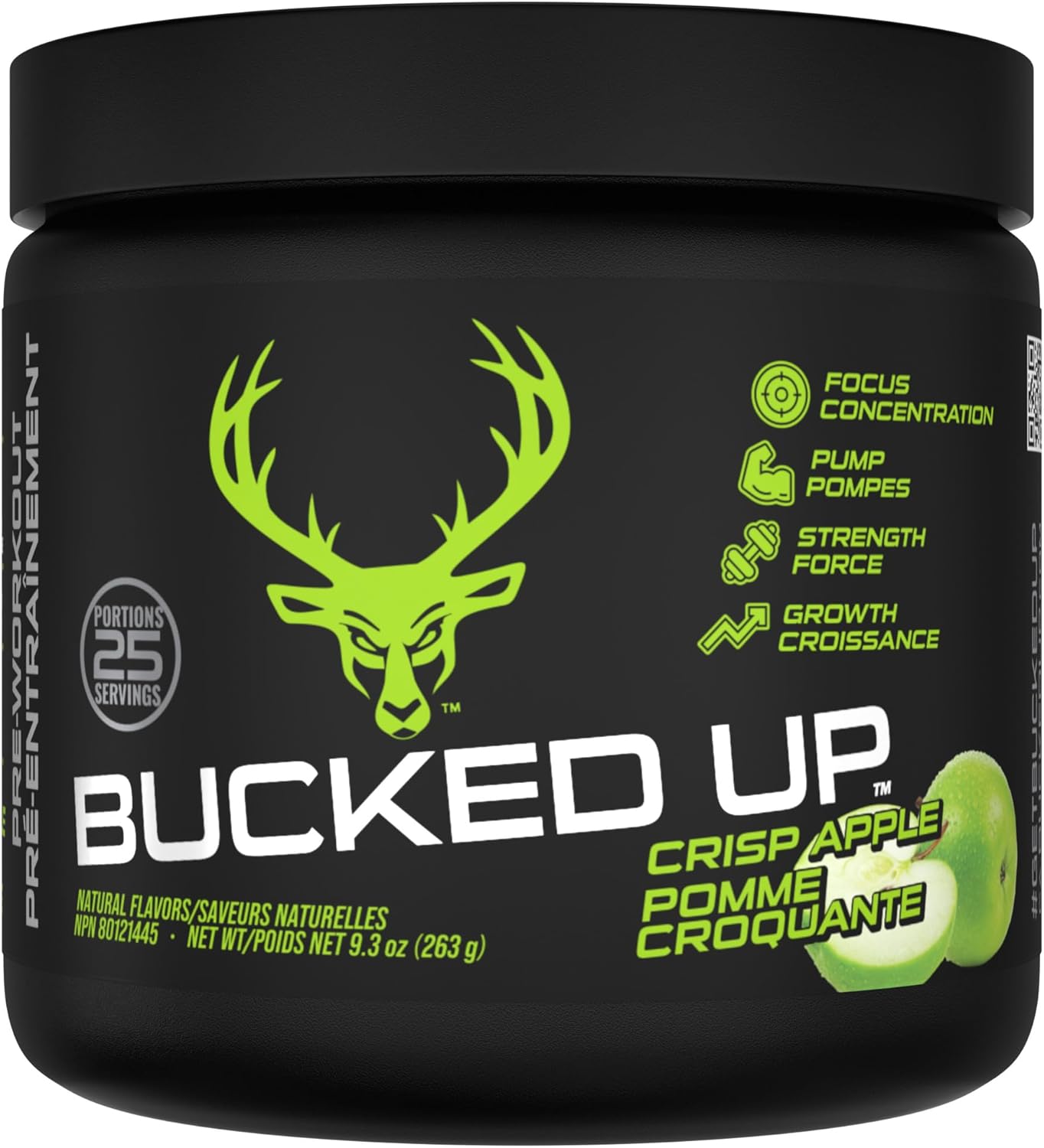 Bucked Up Pre-Workout Powder, 25 Serve (Crisp Apple)