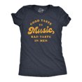 thumbnail image 1 of Womens Good Taste In Music Bad Taste In Men T Shirt Funny Dating Relationship Graphic Tee (Heather Navy) - M, 1 of 3