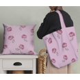 thumbnail image 5 of Soimoi Pink polyester Crepe Fabric Grandiflora Roses Floral Printed Fabric 1 Yard 42 Inch Wide, 5 of 5