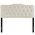 thumbnail image 3 of Modway Annabel Tufted Button Linen Fabric Upholstered Queen Headboard in Ivory, 3 of 5