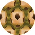 thumbnail image 1 of Ahgly Company Machine Washable Indoor Round Transitional Dark Bronze Brown Area Rugs, 7' Round, 1 of 7