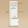 thumbnail image 3 of HOMCOM Rustic Hall Tree with Shoe Storage Bench and Coat Rack, White, 3 of 10