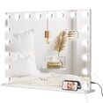 thumbnail image 1 of HOMCOM Miroir de Maquillage Hollywood, Miroir de Maquillage Éclairé avec Port USB, 1 of 10