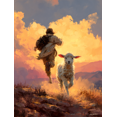 thumbnail image 1 of Toile Murale d'Agneau Berger Courant 15,75 X 11,81 Pouces, 1 of 8