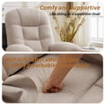 thumbnail image 4 of Korser Manual Swivel Rocker Recliner Chair for Living Room,Small Recliner Sofa for Small Spaces,Linen Fabric,Light Tan, 4 of 7