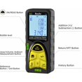 thumbnail image 2 of Laser Measure 50M, Laser Distance Meter 165ft, Portable Handle Digital Measure Tool with Bubble Levels, Large Backlit LCD Display and Waterproof IP54 (Battery Included), 2 of 5