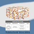 thumbnail image 2 of 60 Inch Round Tablecloth Autumn Leaves Polyester Cover, Decorative for Indoor/Outdoor Kitchen Dining Parties, Perfect Holiday Season Decor, 2 of 6