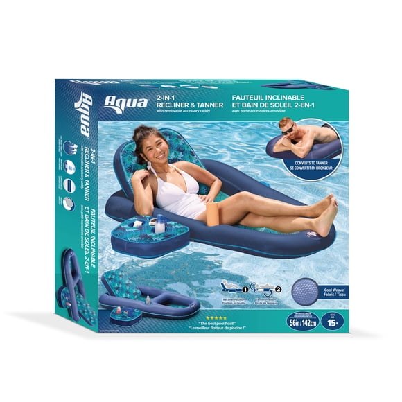 Aqua Leisure 2-in-1 Tanner and Recliner Pool, Beach and Lake Lounge