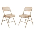 thumbnail image 1 of NPS 3200 Series Chaise Pliante Rembourrée en Vinyle avec Coussin de 2 Pouces, Beige, Lot de 2, 1 of 8