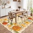 thumbnail image 4 of Garvee 8'x10' Floral Area Rugs, Washable Boho Rugs Ultra Soft Print Carpet, Non-Slip Low Pile Rug Stain Resistant Distressed Indoor Rugs for Living Room Bedroom Dining Room, Yellow, 4 of 9